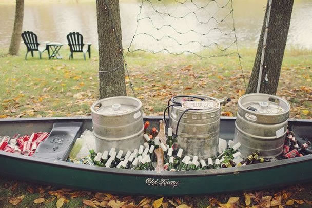 keg in a canoe