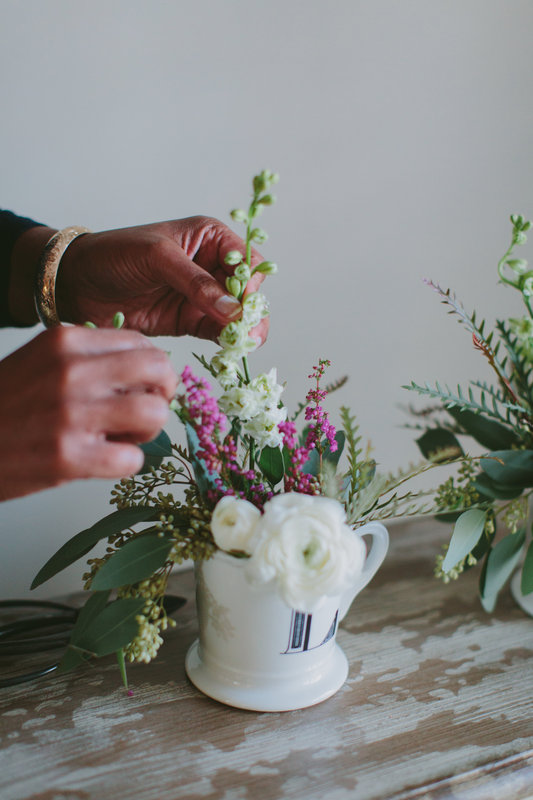 LOVE Mug Centerpiece Project Wedding