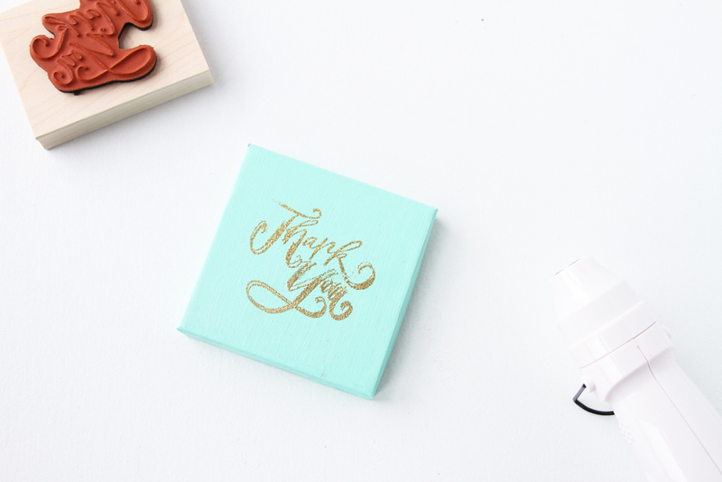 DIY Gold Embossed Favor Boxes Project Wedding